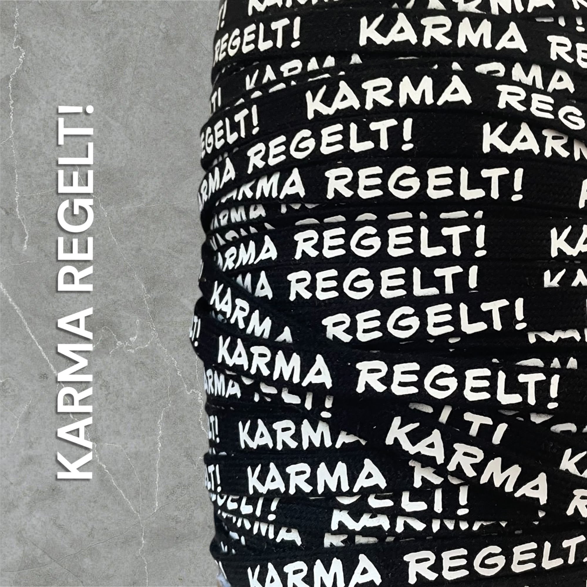 Flachkordel mit 3D Druck * KARMA REGELT! - 10mm