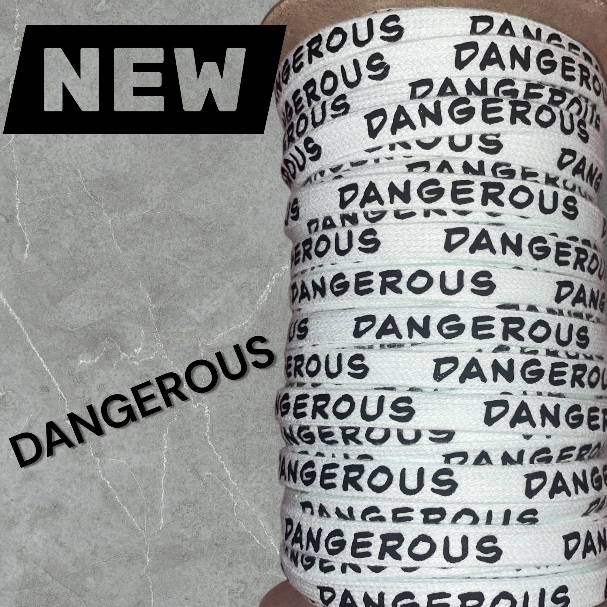 Flachkordel mit 3D Druck * DANGEROUS - 10mm