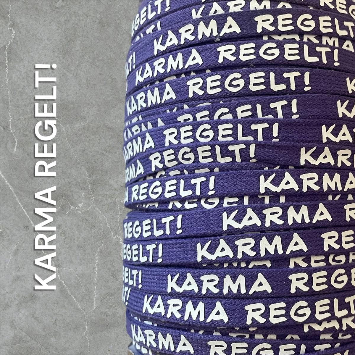 Flachkordel mit 3D Druck * KARMA REGELT! - 10mm