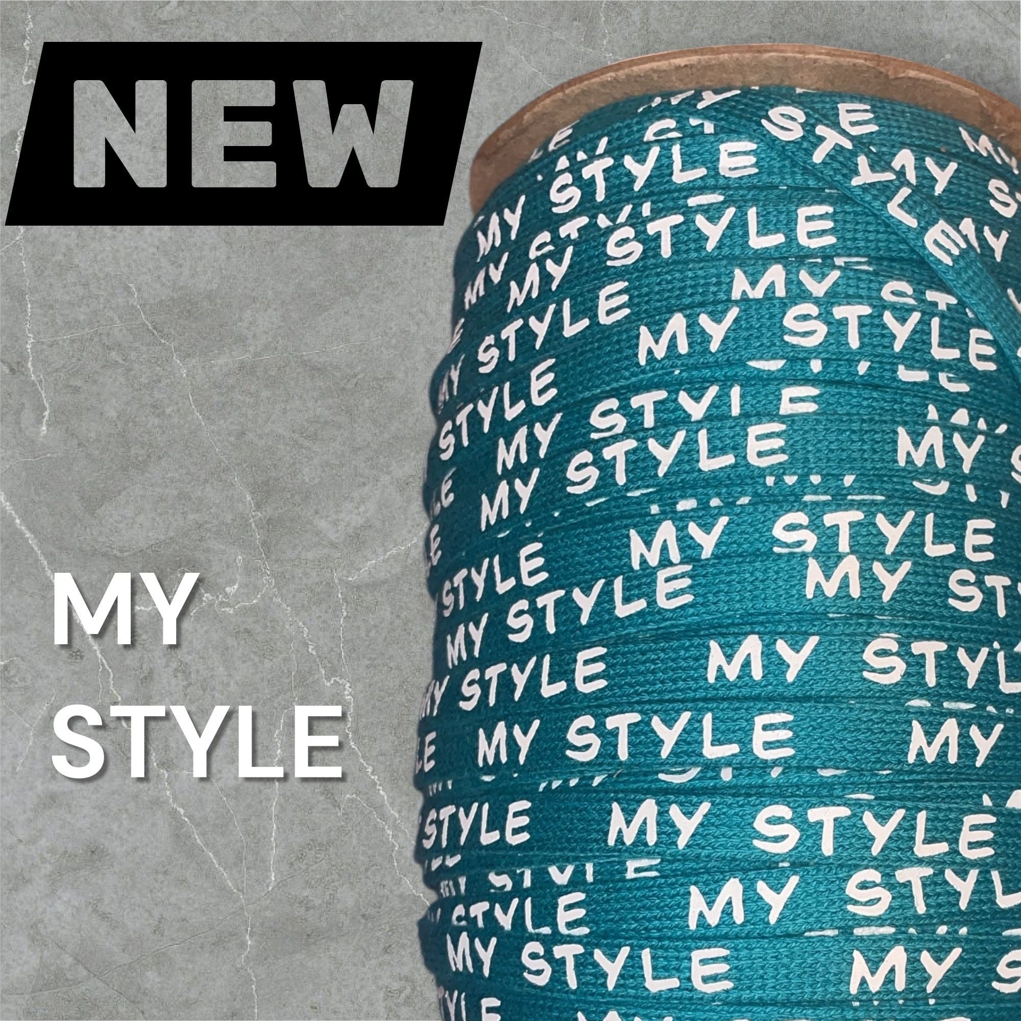 Flachkordel mit 3D Druck * MY STYLE - 10mm