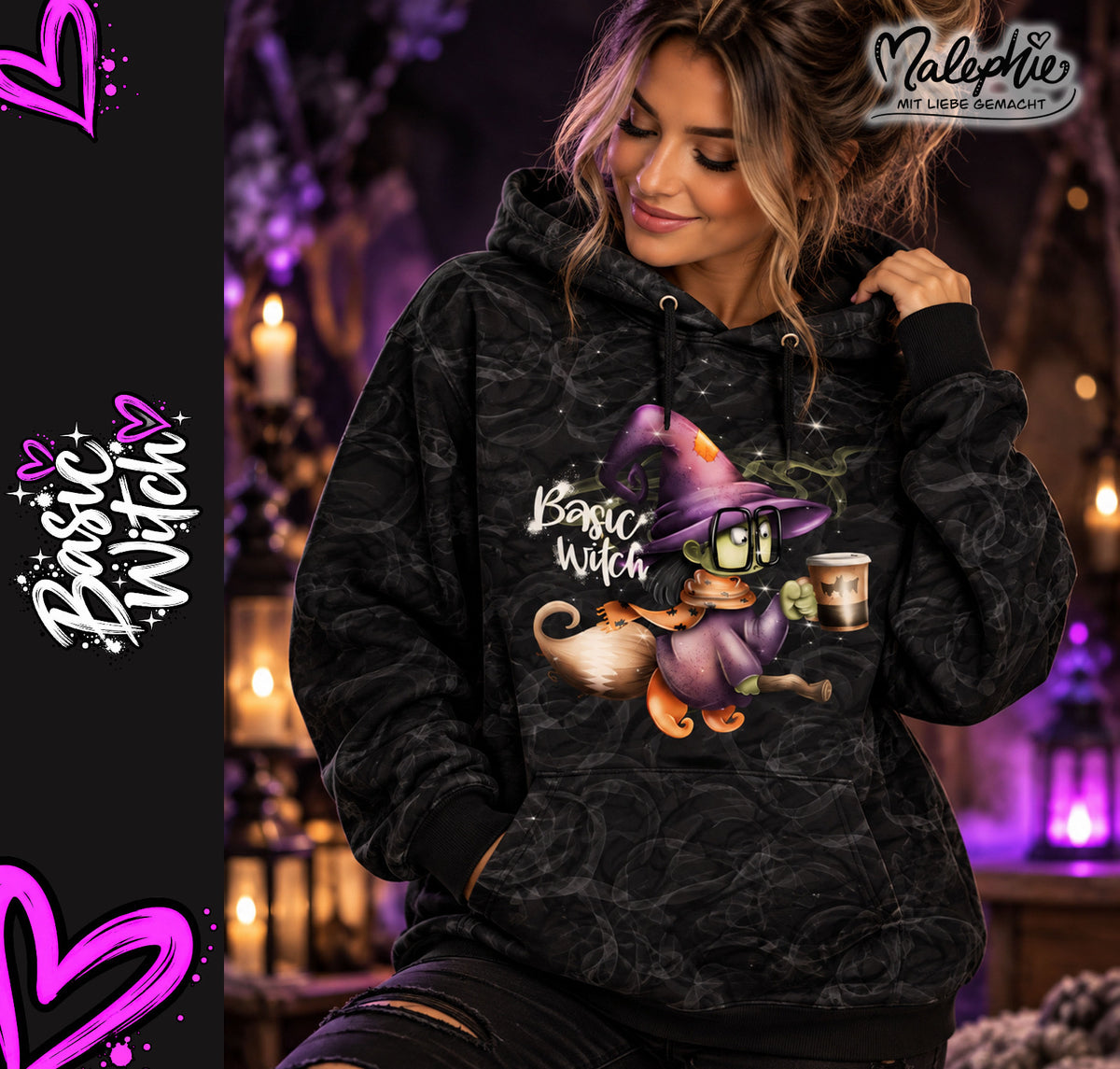 Panel * Basic Witch schwarz- French Terry