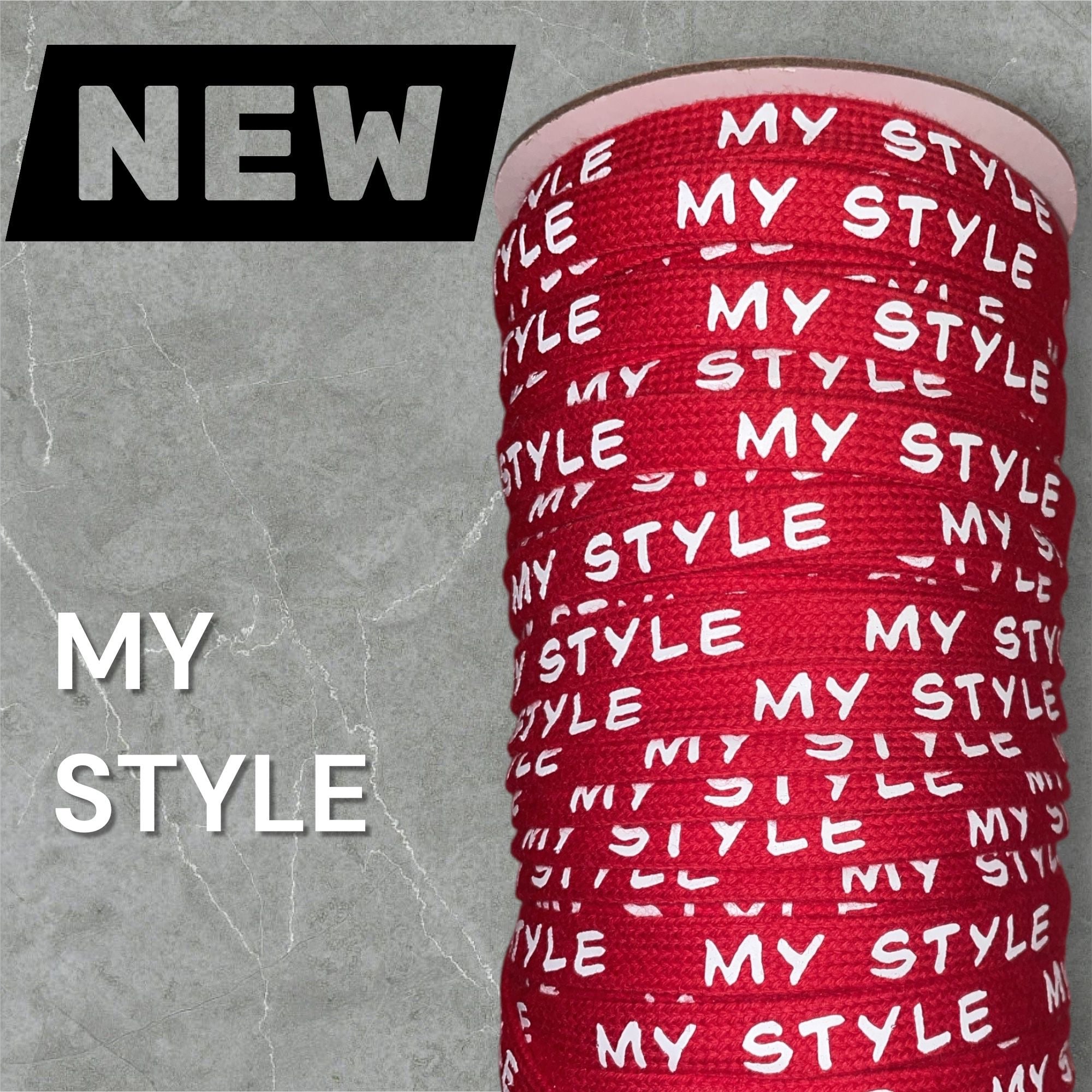 Flachkordel mit 3D Druck * MY STYLE - 10mm
