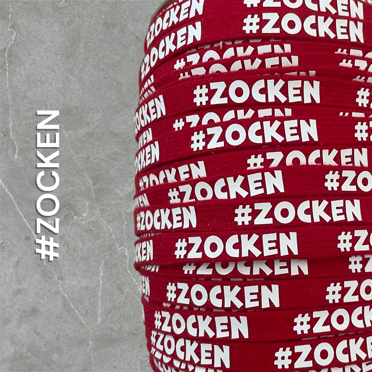 Flachkordel mit 3D Druck * #ZOCKEN - 10mm