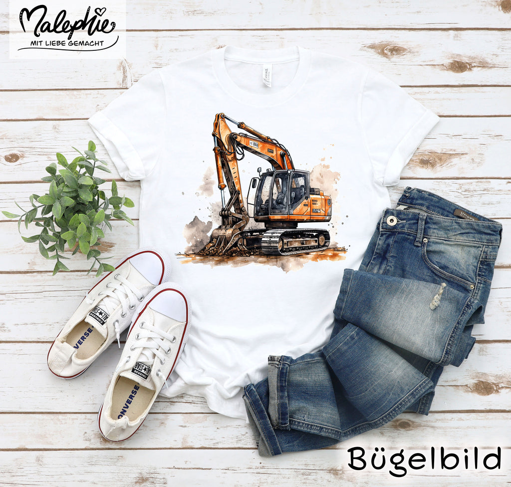 Bügelbild * Bagger (BE DIFFERENT) - verschiedene Größen