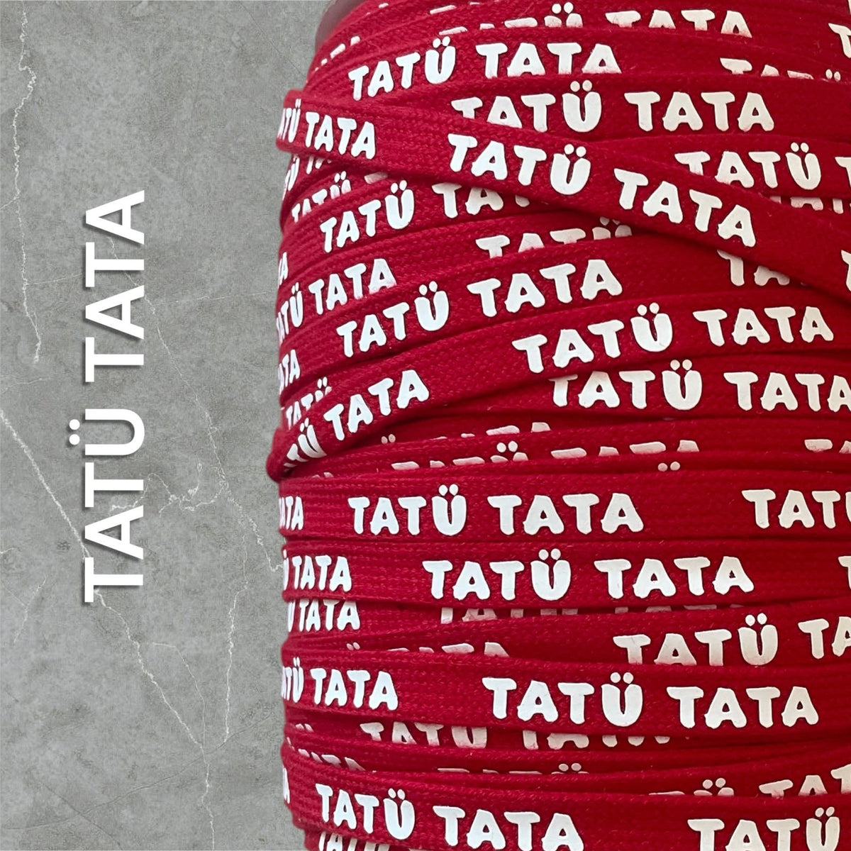 Flachkordel mit 3D Druck * TATÜ TATA - 10mm