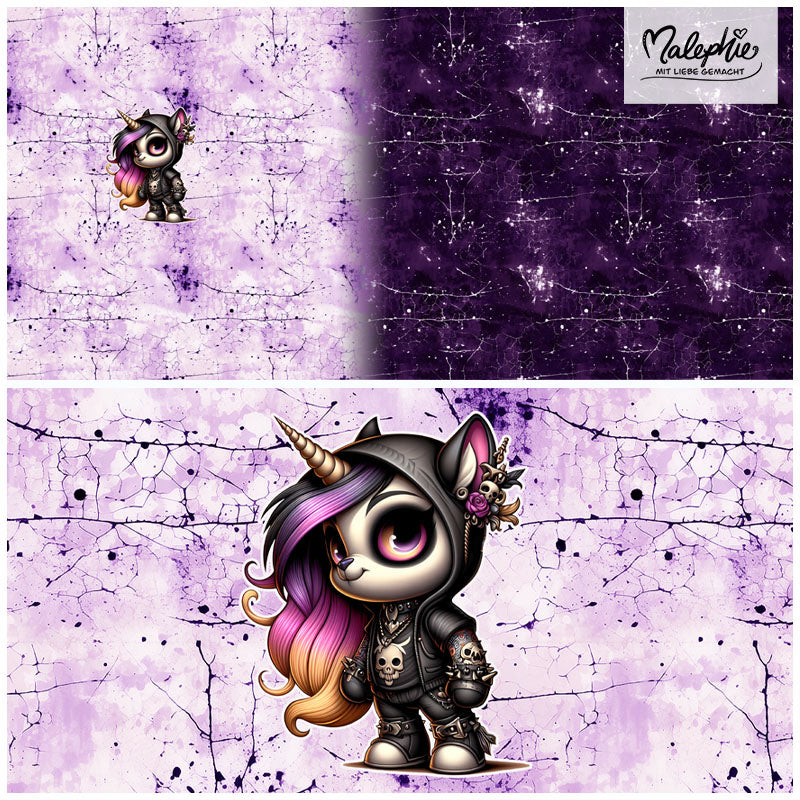 Panel * ROCK UNICORN PURPLE - French Terry