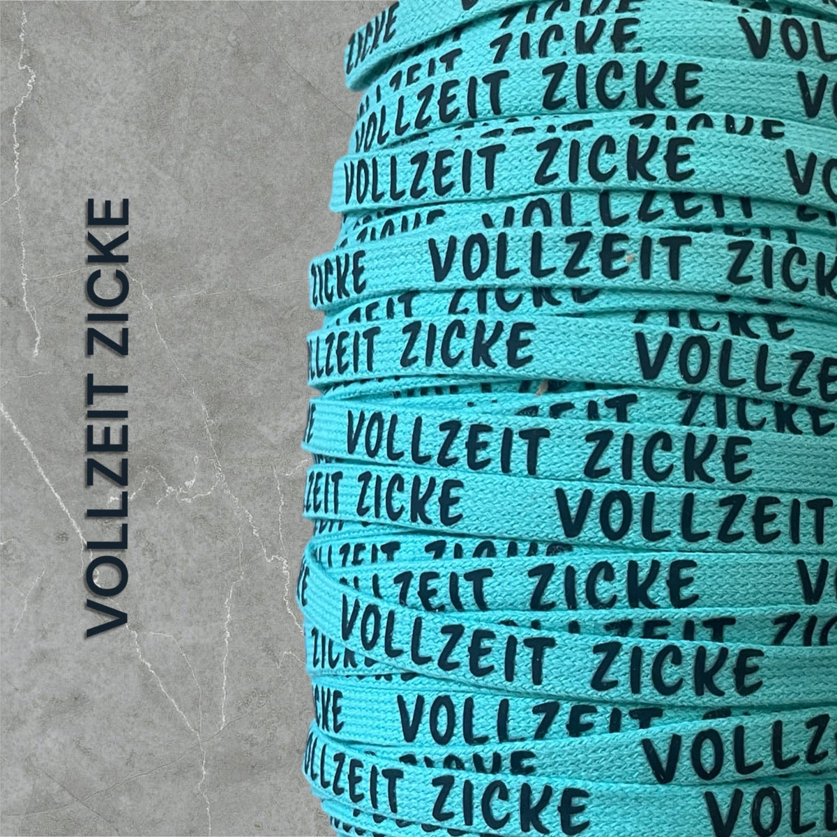 Flachkordel mit 3D Druck * VOLLZEIT ZICKE - 10mm