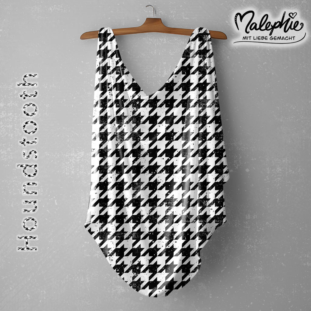 Allover * Houndstooth - schwarz/weiß* - French Terry