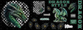 BB05 * Dragon GREEN - Bügelbildbogen