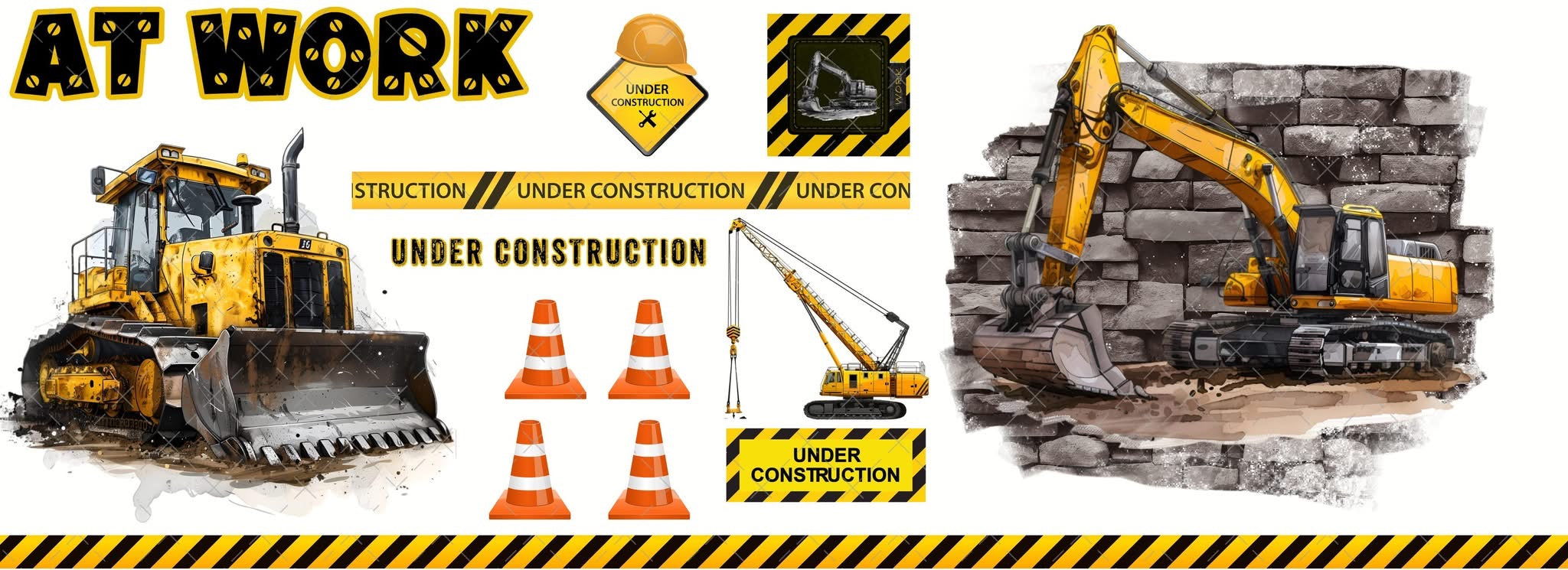 BB10 * Baustelle - Bügelbildbogen