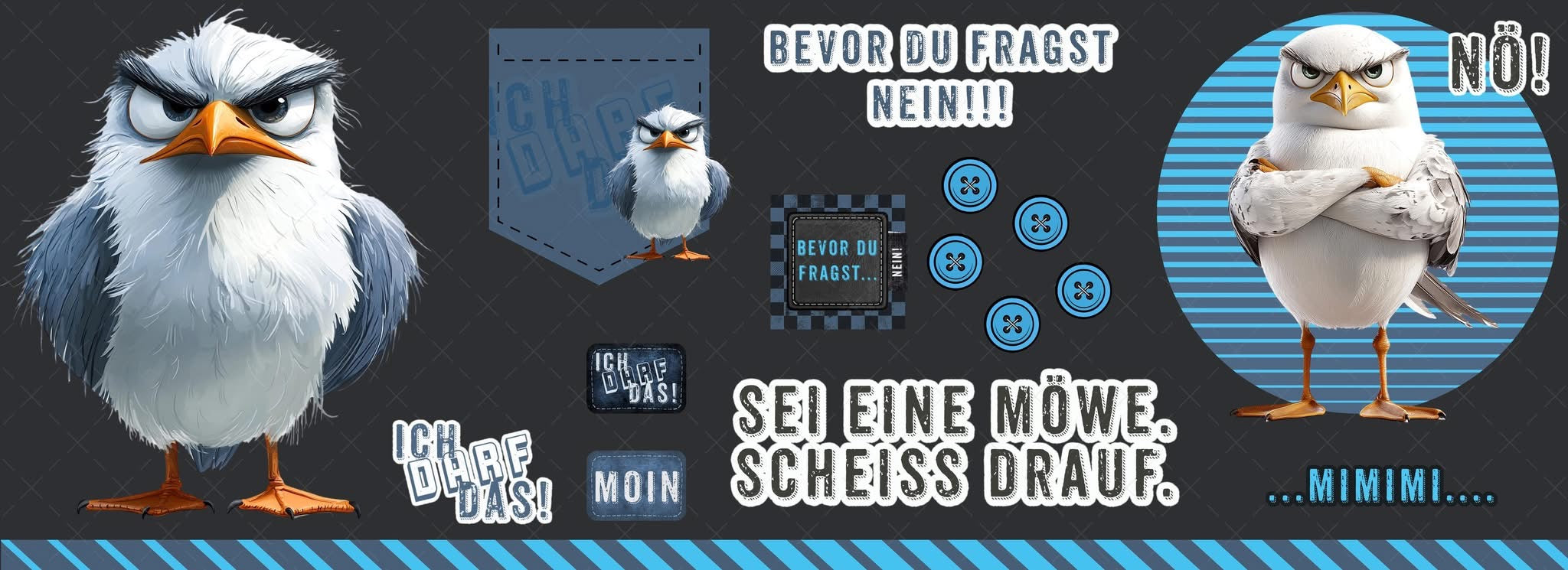 BB03 * Möwe - Bügelbildbogen