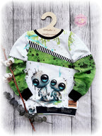 Panel * Roboter GRÜN - French Terry